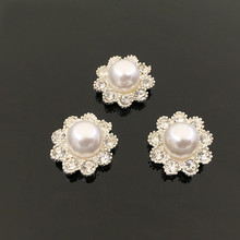 10 peças 24mm moda liga de metal cristal imitação de pérola flores conectores amuleto joias acessórios para fazer jóias 2024 - compre barato