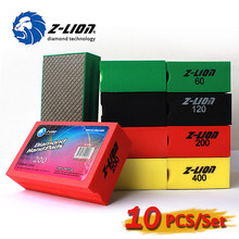 Z-LION 10 unids/pack de almohadilla de pulido a mano 90*55mm galvanizado de espuma suave de almohadillas para la molienda de baldosas de piedra 2024 - compra barato