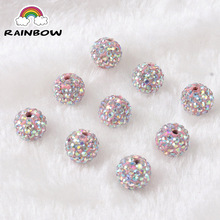Pink Crystal Shambala Clay Crystal Disco Ball Beads Disco Ball DIY For Bracelet Jewelry Making Accessory 10pcs/lot 10mm 2024 - buy cheap