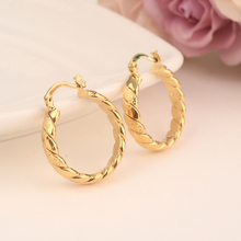 2 pairs  Africa Earrings for Women Gold Color hoop Earrings  Ethiopian Jewelry Arab Middle East girls earring best KIDS Gift 2024 - buy cheap