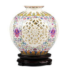 Vaso furado de cerâmica antiga, vaso requintado vazado de romã, decoração de casa, artesanato, artigos de decoração 2024 - compre barato