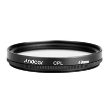 Andoer 49mm Digital Delgado CPL Polarizador Circular Filtro de lente de cristal polarizado para Canon Nikon Sony DSLR Cámara 2024 - compra barato