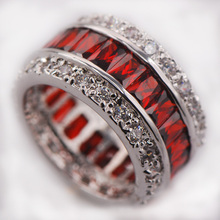 Женское серебряное кольцо с гранатом, Размер 6 7 8 9 10, F678 2024 - купить недорого