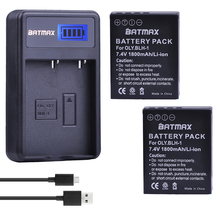 Batería BLH1 para cámaras digitales Olympus, Cargador USB con pantalla LCD, BLH-1 de 1800mAh, EM1 MARK II EM1-2 EM1 Mark 2, 2 uds. 2024 - compra barato