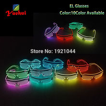 10 Colors Choice EL Wire Glasses Neno LED Light Glasses 3V Flashing EL Inverter Luminous Colorful Glowing For Party Decoration 2024 - buy cheap