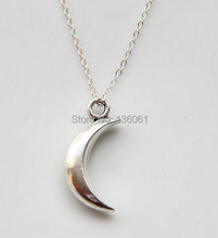 10pcs Vintage Silver Moon Crescent Necklace Pendant Charms Statement Choker Chain Necklace For Women Jewelry Accessories Q222 2024 - buy cheap