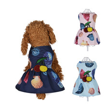 Sundress Princess dog dresses for small dogs Dog Clothes Cozy Sleeveless Dog Shirt Pet puppy Dress Party Cherry print  Dog Skirt 2024 - buy cheap