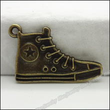 Colgante de zapato Vintage de 40 Uds., colgante de bronce antiguo, apto para pulseras, collar, fabricación de joyas de Metal DIY 2024 - compra barato