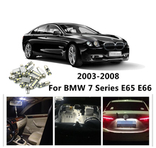 LOAUT 16 Uds ERROR blanco gratis Canbus LED de coche bombillas Kit de paquete de interiores para BMW serie 7 E65 E66 2003-2008 cúpula luz trasera 2024 - compra barato