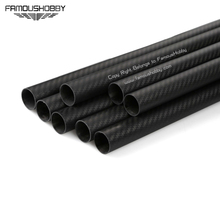 Famoushobby FT067 Free shipping by HK post/ePacket 10pcs 26X24X500mm twill matte full/pure/100% carbon fiber tube/pipes/strips 2024 - buy cheap
