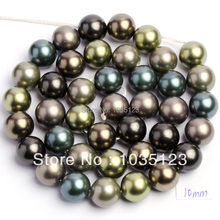 High Quality 10mm Pretty Multicolor Shell Round Shape Loose Beads Strand 15" DIY Creative Jewellery Making w133 2024 - buy cheap