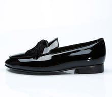 Zapatos de charol italianos para Hombre, calzado clásico con flecos y borlas, para boda, sin cordones 2024 - compra barato