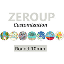 ZEROUP Professional customized services 10mm round pictures glass cabochon mixed patterns jewelry components 358pcs/lot 2024 - buy cheap