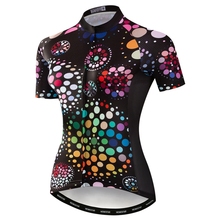 Women's Cycling Jersey Maillot Bike Jersey women Summer Short Sleeve Cycling Clothing Black Reflective Mtb Team bike Shirts Tops 2024 - buy cheap