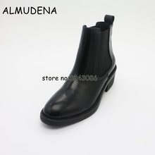 Handmade Chelsea Boots Women Top Quality Genuine Leather Round Toe Lady Ankle Boots Spring Autumn Motorcycle Boots Shoes 2024 - buy cheap