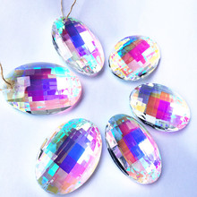 Candelabro colgante de cristal de arcoíris para decoración del hogar, 6 uds., 63mm, K9 2024 - compra barato