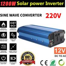4000W Solar Car Power Inverter  LED  DC 12V to AC 220V Sine Wave Converter with USB Interfaces Aluminum alloy Inverter Adapter 2024 - buy cheap