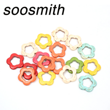 Soosmith-Cuentas de piedra Natural con forma de flores, accesorios para bricolaje, pulsera, collar, cuentas sueltas, accesorios para hacer joyas 2024 - compra barato