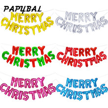Balões laminados de letras, alfabeto e decorações de natal, globos, material para festas, 16 polegadas 2024 - compre barato