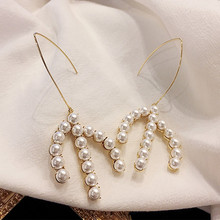 Tassel Long Earrings Fashion Imitation Pearl  Earring Women Bohemian Eardrop Earring Wedding Statement Jewelry Wholesale 2024 - buy cheap