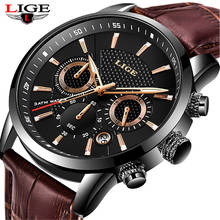LIGE 2019 New Watch Men Fashion Sport Quartz Clock Mens Watches Brand Luxury Leather Business Waterproof Watch Relogio Masculino 2024 - buy cheap