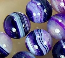 2021 AAA 8mm Purple Striped Onyx Round DIY Loose Beads Ornaments Fashion Jewelry Making Design Natural Stone Gift For Girl Women 2024 - buy cheap