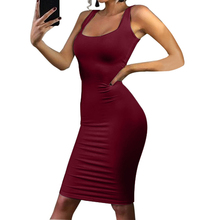 Summer Women Slim Pencil Dress Sexy Sleeveless Sheath Bodycon Dress WS5143R 2024 - buy cheap