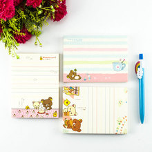 Kawaii Rilakkuma Sticky Notes Color Page Notepad Cute Memo Pad School Supplies Planner Stickers Paper notes 2024 - buy cheap