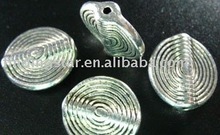 Frete grátis 75pcs espaçadores de disco espiral prateados tibetanos 15mm a378 2024 - compre barato
