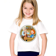 Детские футболки с героями мультфильмов, детские летние Забавные футболки с короткими рукавами для мальчиков и девочек, великолепные топы, одежда для детей, HKP5114 2024 - купить недорого