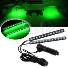 New Signal Lamp 2X12 LED Car SUV Interior Footwell Floor Decor Atmosphere Light Neon Strip Green 2024 - buy cheap