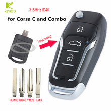 KEYECU Replacement Brand New Upgraded Flip Remote Car Key Fob 2 Button 315MHz ID40 for Opel Corsa C and Combo 2024 - buy cheap