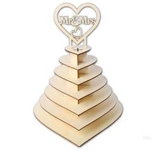 7 ярусов сердце Форма Персонализированные Mr Mrs Ferrero Rocher Пирамида Свадебные десерт прозрачная, для конфет с подставкой 2024 - купить недорого