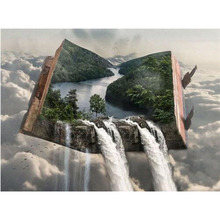 Diamond Painting abstract waterfall Book Full Square Diamond Embroidery 5D DIY fantasy Picture of Rhinestones Mosaic Decor Home 2024 - buy cheap