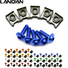 Parafusos para carenagem, 6mm, 5 peças, para yamaha xt660r xt660x superbiker 2006-yzf r25 yzf r3 2024 - compre barato