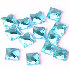 2018 NEW Lake blue square flat back glass crystal rhinestones DIY watch/wedding dress and headpiece jewelry accessories 2024 - buy cheap