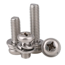 M2 M2.5 Stainless steel three combination screws Round pan head Phillips Mechanical screw Length 5mm-20mm 2024 - buy cheap