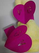 fushia custom initials colors  paper napkin ring  napkin holder wedding napkin holders buckles Wedding Party Decorations 2024 - buy cheap