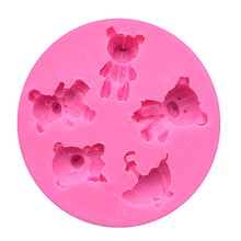 4 ursos/guarda-chuva 3d em forma de silicone molde de fondant decoração do bolo ferramentas de cozimento acessórios de cozinha sq14137 2024 - compre barato