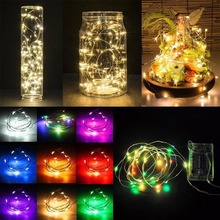 5M 50 LED Battery Operated LED Copper Wire String Lights for Xmas Garland Party Wedding Decoration Christmas Fairy Lights 2024 - buy cheap
