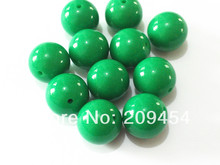 Lote de cuentas sólidas acrílicas para fabricación de collares, bolas de chicle de color verde profundo, 20mm, 105 unidades 2024 - compra barato