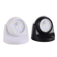 HobbyLane Light-operated Motion Sensor 9 LED Wall Lamp 360 Degree Rotation Battery Powered Night Light 2024 - buy cheap