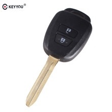 KEYYOU-carcasa de llave remota 10x para Toyota Corolla Camry Reiz, nueva Vios RAV4 Crown, 2 botones, carcasa para mando a distancia 2024 - compra barato