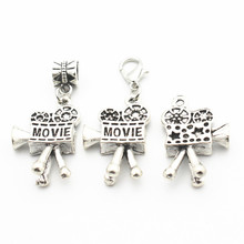 New arrival 20pcs/lot silver projector movie pendant Metal lobster clasp Dangle Charms Fit DIY Necklace Bracelet Jewelry 2024 - buy cheap