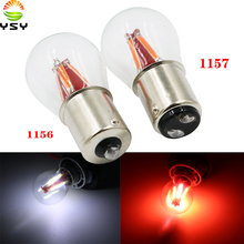 YSY 20X 1156 BA15S P21W 1157 BAY15D Auto Car LED COB Filament Reverse Light Parking Tail Blub White Red DC12V/24V 2024 - buy cheap