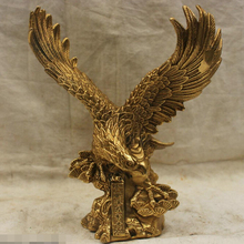 ZSR-estatua de latón bronce antigua hecha a mano, escultura de águila de la suerte, cultura folklórico de China, R0713 2024 - compra barato