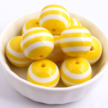 Kwoi vita Chunky Round  20MM  Yellow  Color 100pcs Resin Strips Beads   Jewelry 2024 - buy cheap