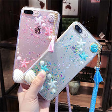 Funda de teléfono para XS MAX XR 6Plus 7Plus, carcasa de perlas 3D con borlas de silicona suave transparente para iphone 6 6S 7 8 X Plus 2024 - compra barato