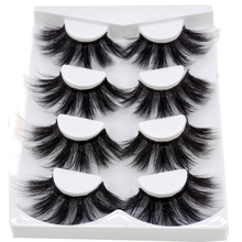 HBZGTLAD 4 pares 25mm pestañas postizas 3D pestañas postizas maquillaje largo 3D pestañas de visón extensiones de pestañas de vizón pestañas belleza maquillaje 2024 - compra barato