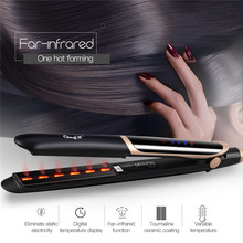 2 in 1 Tourmaline Ceramic Far-Infrared Hair Straightener Curler Curling Straightening Wide Plate Flat Iron Styling Tools 33 2024 - buy cheap